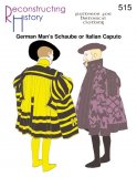 Reconstructing History #RH515 - Renaissance Men's Cloke - German Schaube or Italian Caputo Sewing Pattern