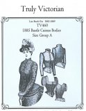 Truly Victorian #460A - 1885 Bustle Cuirass Bodice Size Group A - Late Bustle Era 1883-1889