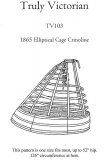 Truly Victorian #103 - 1865 Elliptical Cage Crinoline - Hoop Skirt Pattern