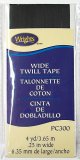 Wrights Wide Twill Tape #300 - Black #031  -  1/4" wide