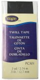 Wrights Wide Twill Tape #301 - Black #031  -  1/2" wide