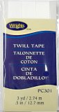 Wrights Wide Twill Tape #301 - White #030  -  1/2" wide