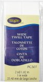 Wrights Wide Twill Tape #307 - White #030  -  1" wide