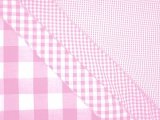 Wholesale Gingham Check Fabric - Pink 20 yards