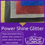 Power Shine Glitter by Sew Much Cosplay - Vinyl-backed Iron-on glitter fabric