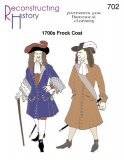 Reconstructing History #RH702 - 1700s Frock Coat - Colonial - Baroque - Pirate Sewing Pattern