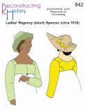 Reconstructing History #RH842 - 19 Century Spencer - Shorter (Regency)