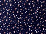 Pinwale Cotton Corduroy Print - Ditzy Floral on Navy col. 03