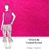 VF214-06 Cocktail Krystal - Shimmering Dark Pink Semi-Sheer Krystal Pleat Knit Fabric