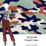 VF215-09 Pompeii Camo - Woodland Bubble Crepe Georgette Fabric