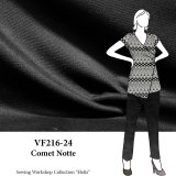 VF216-24 Comet Notte - Rich Black Firm Ponte di Roma Double Knit Fabric