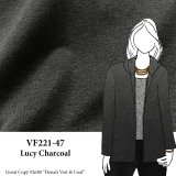 VF221-47 Lucy Charcoal - Dark Grey Firm Ponte di Roma Double Knit Fabric