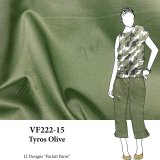 VF222-15 Tyros Olive - Cotton Blend Stretch Sateen Fabric