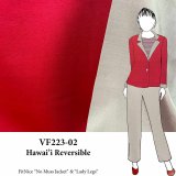 VF223-02 Hawai’i Reversible - Italian Red and Beige Cotton Double Knit Fabric