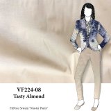 VF224-08 Tasty Almond - Light Beige Stretch Cotton Broadcloth Fabric