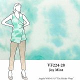 VF224-28 Joy Mint - Super Soft Tie-dye Cotton Rib Knit Fabric