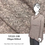 VF225-33B Ohigan Ribbed - Pale Rose and Grey Heathered Ribbed Sweater Knit Fabric