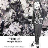 VF225-38 Ohigan Techno - Grey Digital Print Scuba Knit Fabric