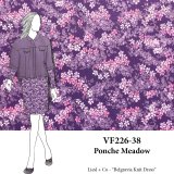 VF226-38 Ponche Meadow - Extra Wide Floral Cotton Jersey All-way Stretch Knit Fabric
