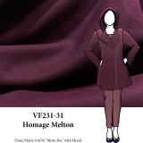 VF231-31 Homage Melton - Burgundy Double Brushed Wool Blend Coating Fabric