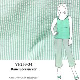 VF233-34 Bane Seersucker - Mint and White Textured Cotton Fabric