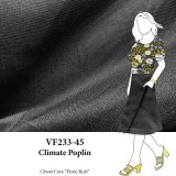 VF233-45 Climate Poplin - Black Stretch Cotton Poplin Fabric