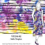VF234-02 Salis Tropics - Floral Textured Peek-a-boo Designer Knit Fabric