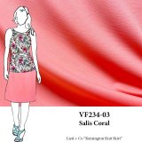 VF234-03 Salis Coral - Sophia Lightweight Ponte Knit Fabric