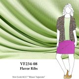 VF234-08 Flavor Ribs - Bright Celery Colored Super-soft Modal Rib Knit Fabric