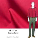VF234-33 Curing Ruby - Lightweight Red Polyester-Cotton Stretch-Woven Poplin Fabric