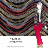 VF234-36 Curing Waves - Textured Novelty Designer Knit Fabric