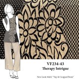 VF234-43 Therapy Intrigue - Beige and Black Designer Knit Fabric