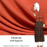 VF235-03 UAP Santa Fe - Rust Linen-Weave Rayon Fabric