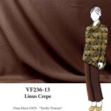 VF236-13 Linus Crepe - Chocolate Brown Wool Suiting Fabric