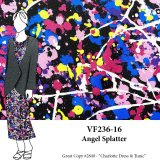 VF236-16 Angel Splatter - Colorful Double-brushed DTY Knit Fabric