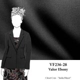 VF236-28 Valor Ebony - Black Italian Wool Gabardine Suiting Fabric