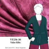 VF236-30 Valor Ribs - Burgundy Tie-dye Rib Knit Fabric