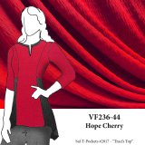 VF236-44 Hope Cherry - Red Shirred Knit Fabric