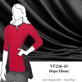 VF236-45 Hope Ebony - Black Shirred Knit Fabric