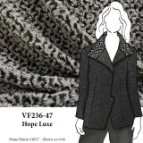 VF236-47 Hope Luxe - Black and Gray Swirling Lightweight Fur Knit Fabric