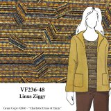 VF236-48 Linus Ziggy - Gold and Black Stripe Knit Fabric