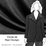 VF236-50 Hope Classique - Gray  Herringbone Worsted Wool Flannel Fabric