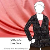 VF241-04 Love Coral - Light and Supple Ponte de Roma Sophia Double Knit Fabric