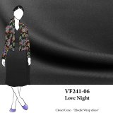 VF241-06 Love Night - Rich Black Supple Twill Fabric