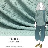 VF241-11 Saint Grid - Seafoam Honeycomb Knit Fabric