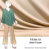 VF241-15 Saint Cream - Elegant Dressweight Stretch-woven Crepe de Chine Fabric