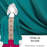 VF241-22 Eros Jade - Jewel Tone Techno Crepe Scuba Knit Fabric 240 GSM