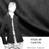 VF241-40 Cards Lila - Black Crepe Back Stretch-Woven Suede Cloth Fabric