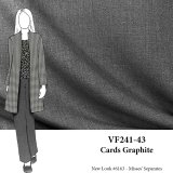 VF241-43 Cards Graphite - Heathered Gray Lightweight Stretch-woven Suiting Fabric