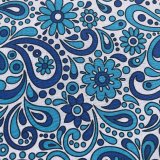 Cotton Bandana Print - Style #4 - Turquoise/Royal